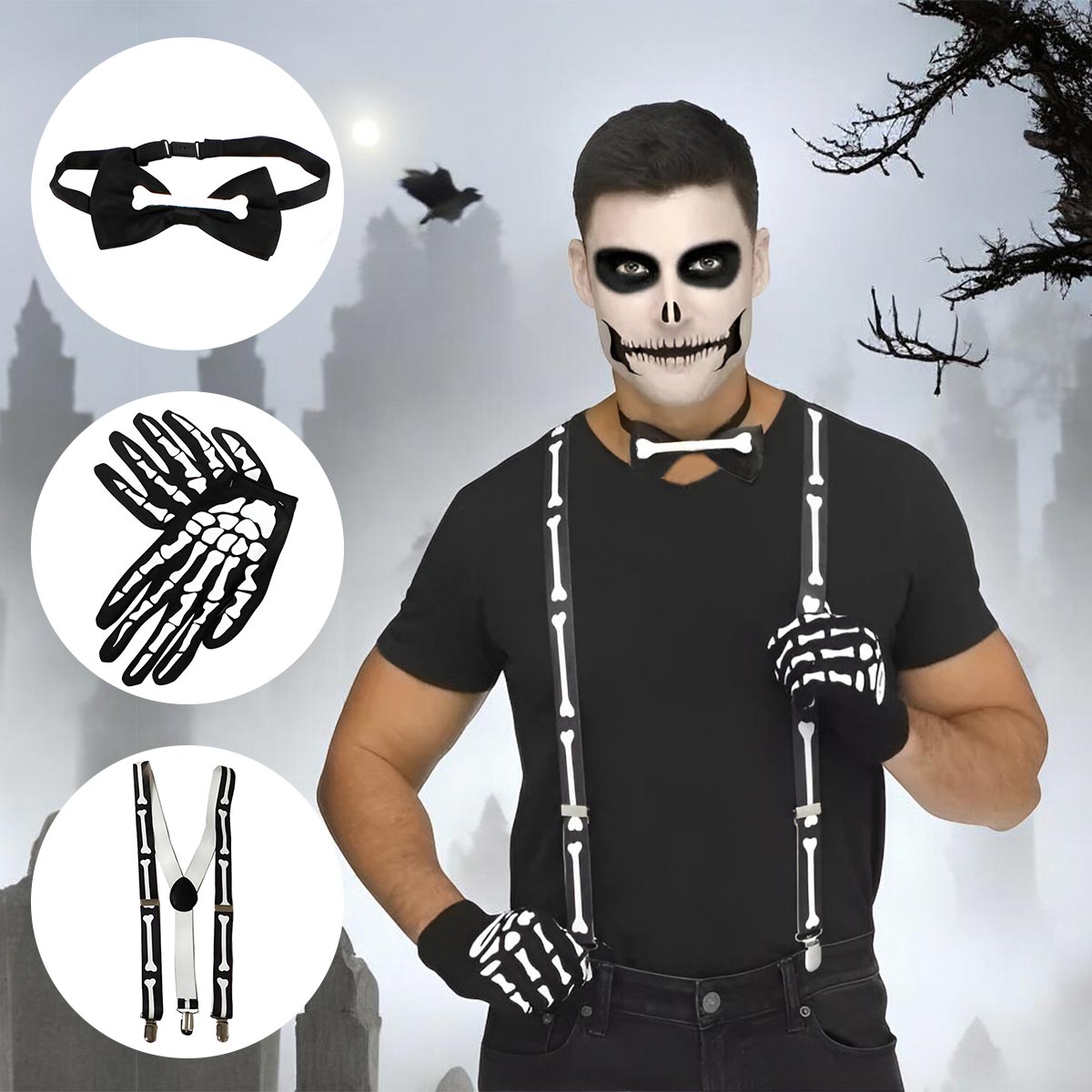 Set Esqueleto Halloween Tirantes OF-1292