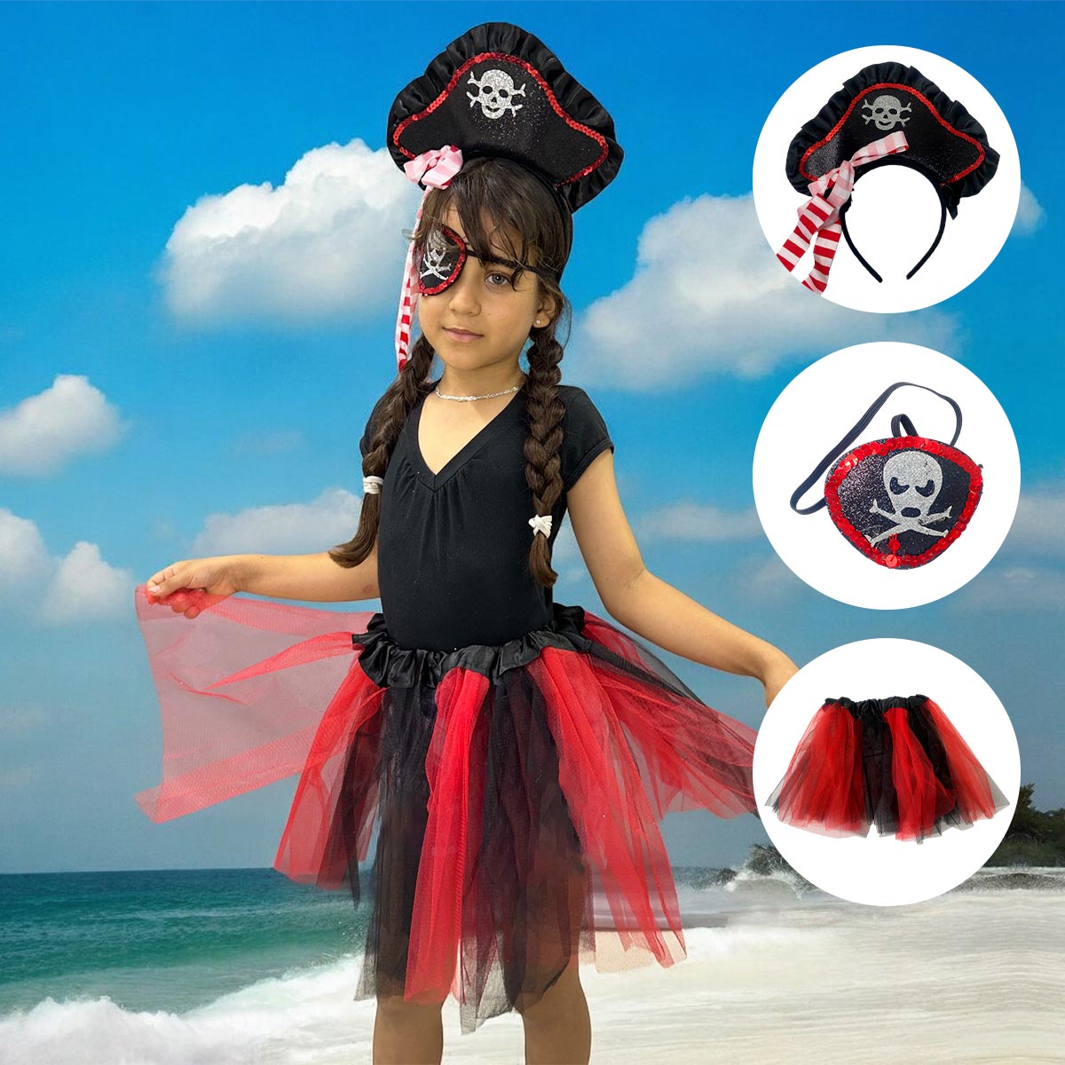 Disfraz Pirata Rojo Infantil OF-1504