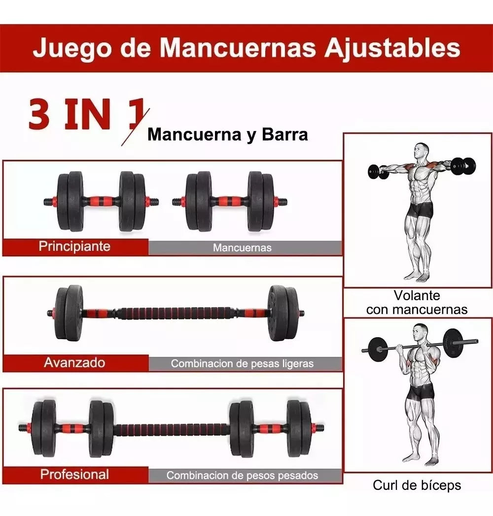 Kit de mancuernas de 20 Kg