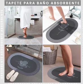 Alfombra De Baño Absorbente 58 X 38 Cm