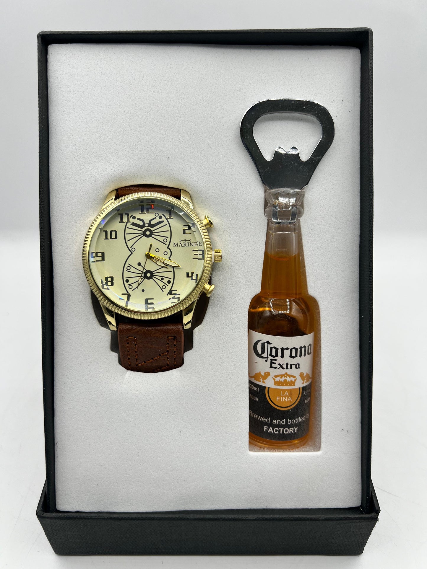 Kit Reloj Hombre Marine + Destapador