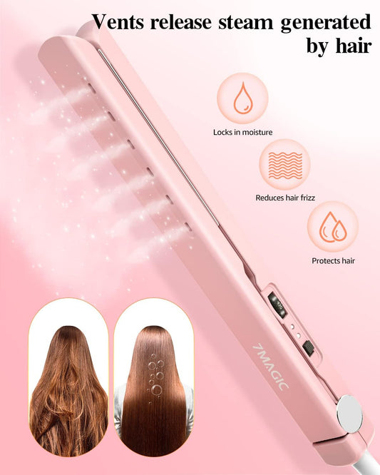 PLANCHA DE CABELLO NANO TITANIUM ROSADA