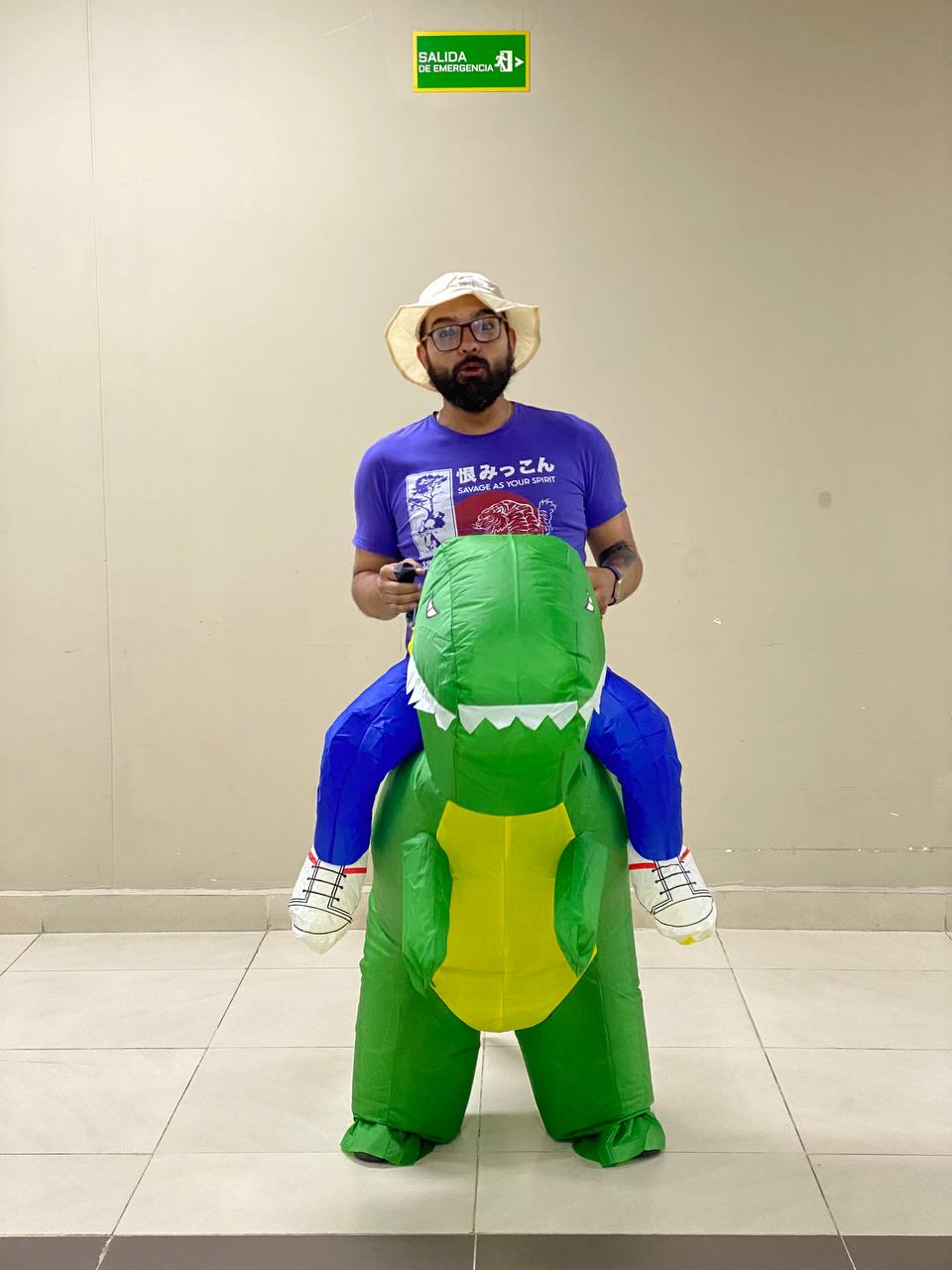 Disfraz Inflable Cabalga al Dinosaurio