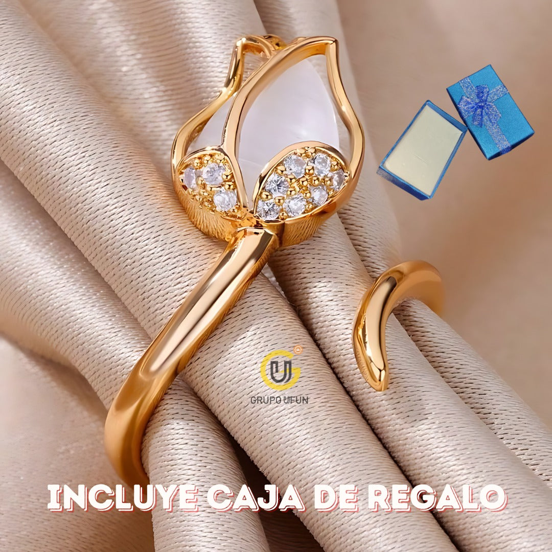 Anillo Tulipan + Caja REGALO DP